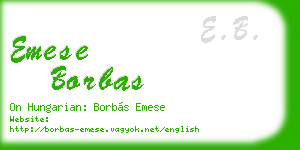 emese borbas business card