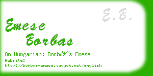 emese borbas business card